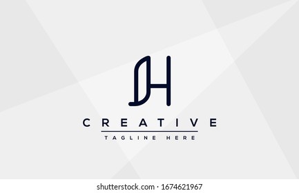 Modern creative letter H vector logo design. Minimalist H stylish monogram initial based icon.