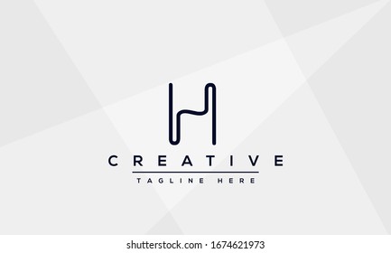 Modern Creative Letter H Vector Logo Design. Minimalist H Stylish Monogram Initial Based Icon.