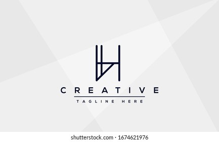 Modern creative letter H vector logo design. Minimalist H stylish monogram initial based icon.