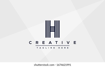 Modern creative letter H vector logo design. Minimalist H stylish monogram initial based icon.