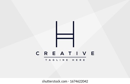 Modernes Design für das Logo der H Vektorillustration. Minimalist H stylish Monogramm Initialsymbol.