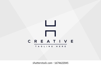 Modern creative letter H vector logo design. Minimalist H stylish monogram initial based icon.