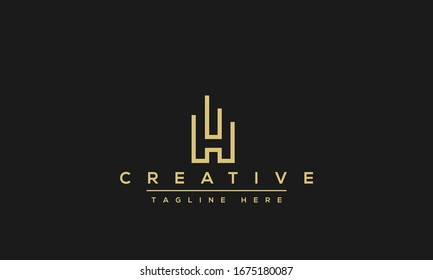 Modern Creative Letter H Vector Logo Design. Minimalist H Stylish Monogram Initial Based Icon.