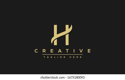 Modern Creative Letter H Vector Logo Design. Minimalist H Stylish Monogram Initial Based Icon.