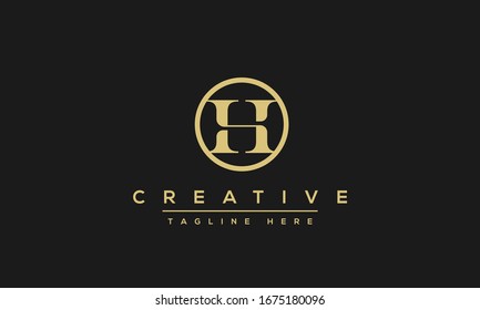 Modern creative letter H vector logo design. Minimalist H stylish monogram initial based icon.