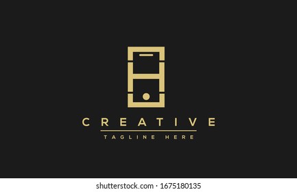 Modern creative letter H vector logo design. Minimalist H stylish monogram initial based icon.