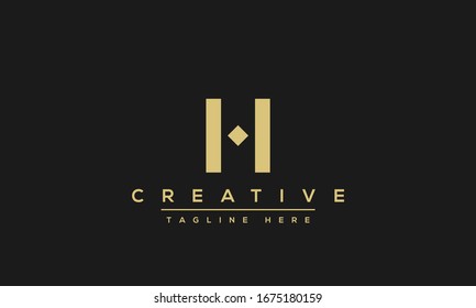 Modern creative letter H vector logo design. Minimalist H stylish monogram initial based icon.