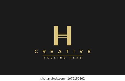 Modern creative letter H vector logo design. Minimalist H stylish monogram initial based icon.