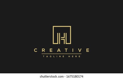Modern creative letter H vector logo design. Minimalist H stylish monogram initial based icon.