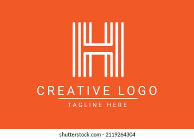 Diseño moderno de la letra creativa del logotipo del vector H. Icono de base inicial en monograma minimalista de H Luxury. Plantilla basada en iniciales y letras en vector.