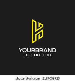 Moderner kreativer Brief H Vektor Logo Design Minimalist H stylische Monogramm Initialsymbol basiert.