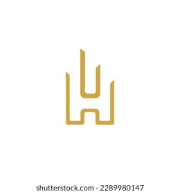 Moderner kreativer Buchstabe H, Vektorlogo-Design