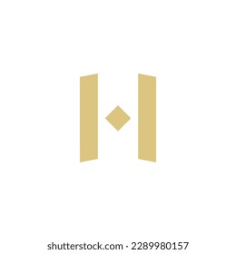 Diseño del logotipo del vector H de letra creativa moderna