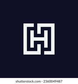 Modern creative letter H vector logo design