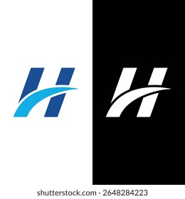 Modern creative letter H vector logo design.