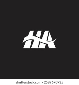 Modern creative letter HA logo design vector template icon.