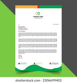 Plantilla de estilo de diseño de cabeza de carta creativa moderna