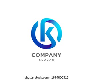 Modern Creative letter K Logo Design template for business company