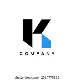 Diseño de logotipo de letra K moderno y creativo