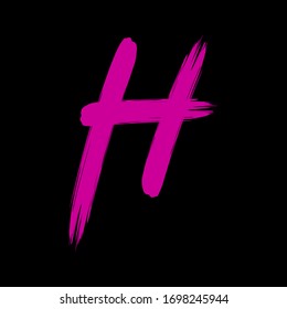 diseño moderno y creativo del logo de la carta. Diseño del logotipo de la letra H.