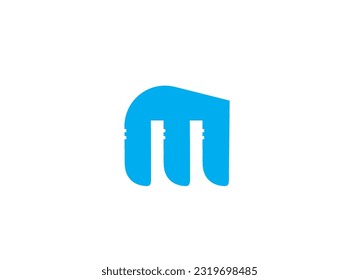  Moderno diseño creativo del icono de la carta M elementos de diseño de vectores .