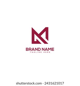 Modern creative letter AM MA logo design vector element. Initials business logo.