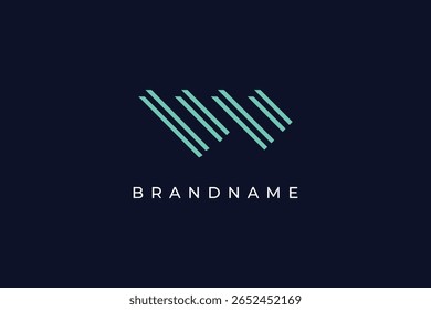Modelo de vetor de design de logotipo de letra MV moderno e criativo. Ícone VM.