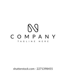 letra moderna y creativa Diseño del logo N
