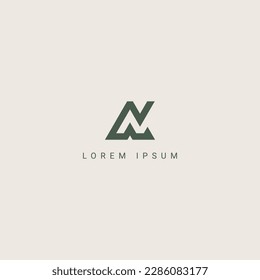 Modern creative letter AN NA logo icon design template elements.