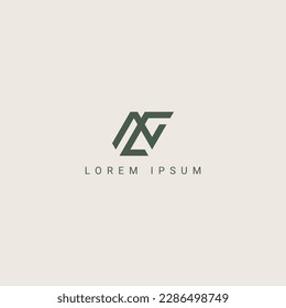 Moderne kreative Buchstaben NC CN Logo Symbol Design Elemente Template.