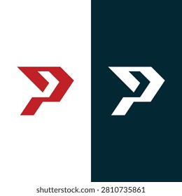 Modern and Creative Letter P Logo Design Icon For Branding.
