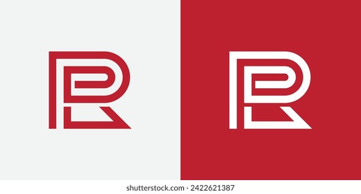 Modern creative letter R logo design Minimal R RR initial based vector icon