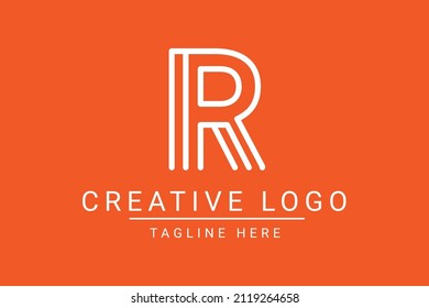 Modern creative letter R vector logo design. Minimalist R Luxury monogram initial based icon. R initials based Template and Letters in vector.