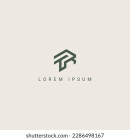 Modern creative letter RT TR logo icon design template elements.