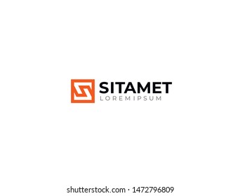 Modern creative  letter S logotype. Abstract business logo. Creative dynamic logotype. Connection symbol.