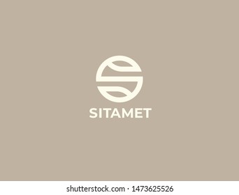 Modern creative  letter S logotype. Abstract business logo. Creative dynamic logotype. Connection symbol.