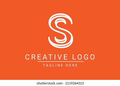 Modern creative letter S vector logo design. Minimalist S Luxury monogram initial based icon. S initials based Template and Letters in vector.