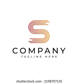 letra moderna y creativa Diseño del logotipo del vector S