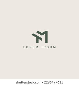 Moderner kreativer Brief TM MT Logo Symbol-Design-Elemente.