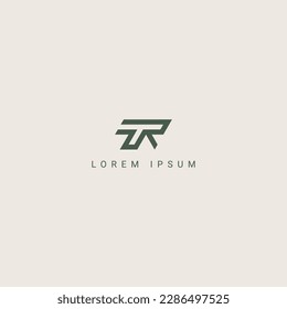 Modern creative letter TR RT logo icon design template elements.