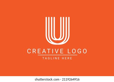 Modern creative letter U vector logo design. Minimalist U Luxury monogram initial based icon. U initials based Template and Letters in vector.