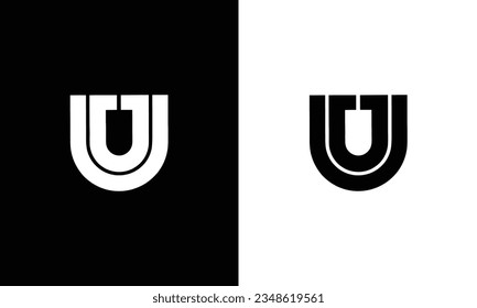 Modern creative letter UU Logo Design. UU icon initials based Monogram and Letters in vector.