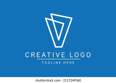 Modern creative letter V vector logo design. Minimalist V Luxury monogram initial based icon. V initials based Template and Letters in vector.