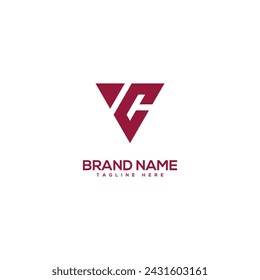 Modern creative letter VC CV logo design vector element. Initials business logo.