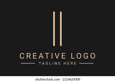 Moderner kreativer Brief I Vektorgrafik Logo Design. Minimalist I Luxury Monogramm Initialsymbol. Ich initiale auf Vorlage und Buchstaben in Vektorgrafik.