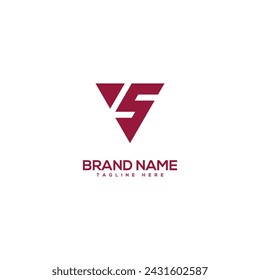 Modern creative letter VS SV logo design vector element. Initials business logo.