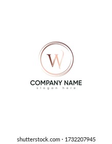 Modern creative letter W logo template, vector logo for business and company identity 
