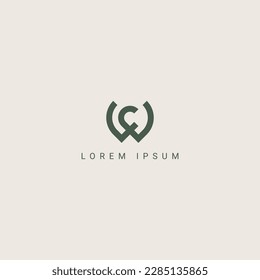 Moderne kreative Letter WF FW Logo Symbol-Design-Elemente Template-Elemente.