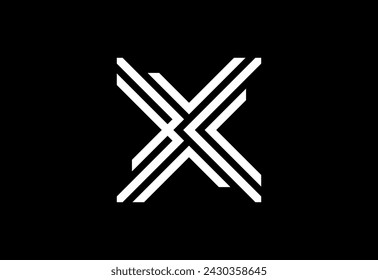 Modern creative letter X logo design vector illustration