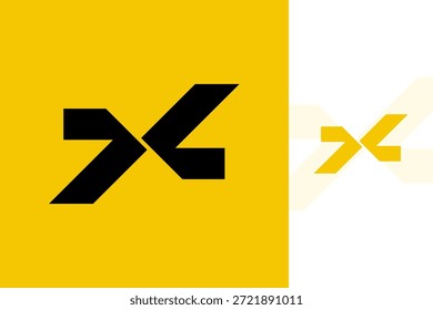 Diseño de logotipo de letra creativa moderna X Identidad de marca mínima colorido simple